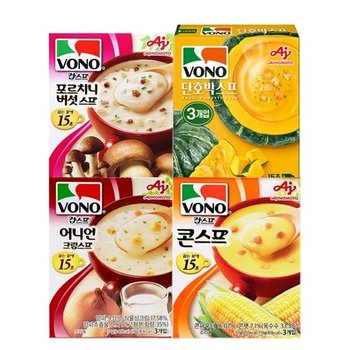 보노 스프 3P x 4종세트 (콘스프+버섯+어니언+단호박)