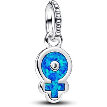 판도라 참 유니세프 793181C01 무지개 빛깔 펜던트 스털링 실버와 오팔 호환 ME 모멘트 팔찌 실