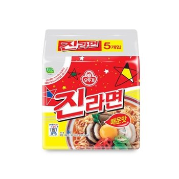 [오뚜기] 진라면 매운맛 멀티팩 (120g x 5개) x 8팩 / 총 40봉지