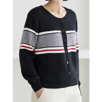 김여사 (겨울신상)메티 단가라 가디건 5VC511115