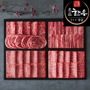 1++ 명품 청정 제주 한우 투뿔 900g 등심 부채살 제비추리 모듬세트 구이용 세트 HHJ9/1++등급(근내지방도7)이상