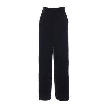 [해외배송] 조르지오아르마니 하이웨이스트 블랙 벨벳 와이드 팬츠 GW001563 TE10831UC001