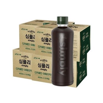 [매일유업] 아카페라 심플리 디카페인 아메리카노 400ml 80개 (15361889)