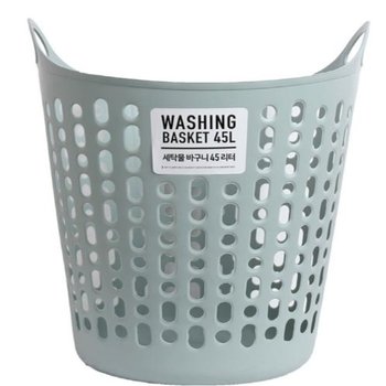 세탁물 바구니 45L 민트 샤바스
