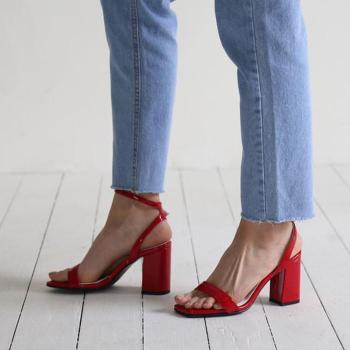 [JHP6R04S_51]국내제작 각코 국내제작샌들 에나멜 샌들 (28808325A)