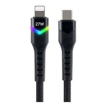 USB 2.0 C타입 iOS핀 고속충전 케이블 1M 27LED 디스플레이 480Mbps 유에스