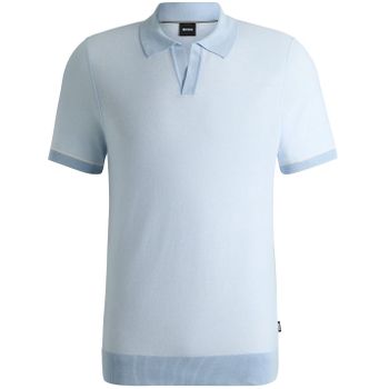 남성 니트 폴로 Mens HJianluca Knitted Polo 331163 Lt Pas Blue 450 131304997