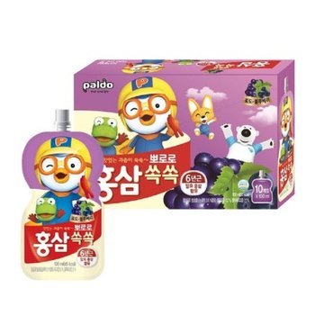 뽀로로 홍삼쏙쏙포도블루베리(파우치)100mlX10개(1BOX)