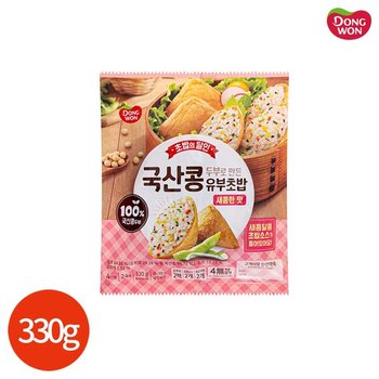 동원 국산콩 두부 유부초밥 새콤한 맛 330g 2개