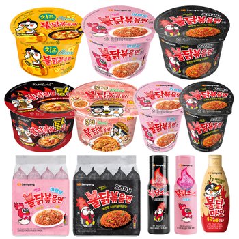 삼양 불닭볶음면 컵라면 봉지라면 소스 모음 / 오리지널 까르보 치즈 불닭볶음탕 로제 야키소바