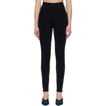[해외] 알라이아 블랙 골지 벨트 루프 레깅스 AA9P1269K017C 995 - NOIR ALAIA