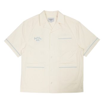 [신세계백화점][아크메드라비] SCRIPT LOGO OPEN COLLAR SHIRT CREAM - 스크립트 오픈 칼라 셔츠