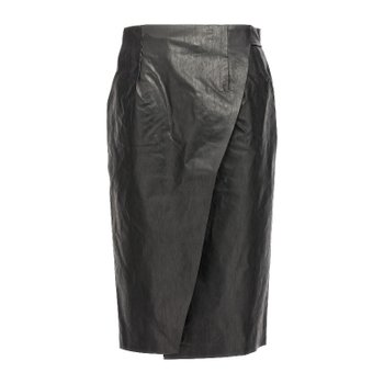 [해외배송] 카슬 에디션스 오일 코팅 캔버스 랩 스커트 R2910 0001