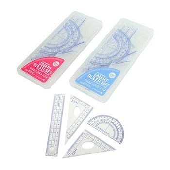 스마트 삼각자 각도기 1세트 색상랜덤