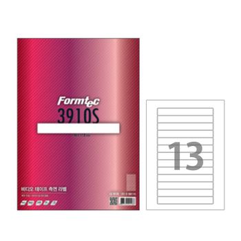 WL 폼텍 A4 비디오테이프용라벨 LQ-3910S 13칸 20매