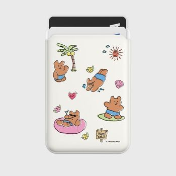 happy beach pattern 맥세이프 카드슬롯