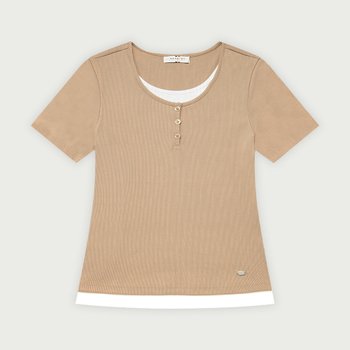 [행텐] 여성 웨일 헨리넥 레이어드 티셔츠_181(10520-131-431-02)