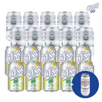 카스 혼합팩 카스 레몬 330ml 10캔 + 버드와이저 330ml 10캔(+버드 텀블러 1개 증정)