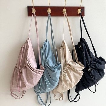 여성 나일론백팩 스트링백팩 조임백팩 패션가방-WE030DF