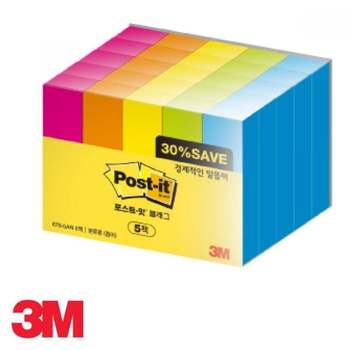 3M 스티키노트 플래그 알뜰팩 670 5AN 5