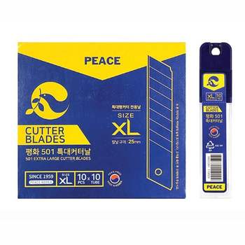 평화 GT84NB68 커터칼 501 전용 커터날 25mm 특대 1박스 10pX10개입 커터칼 별매