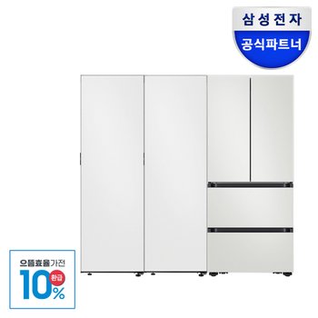 삼성전자 비스포크 냉장고 김치냉장고세트 4도어+1도어 RR40C7905AP + RZ34C7905AP + RK70F42M2A