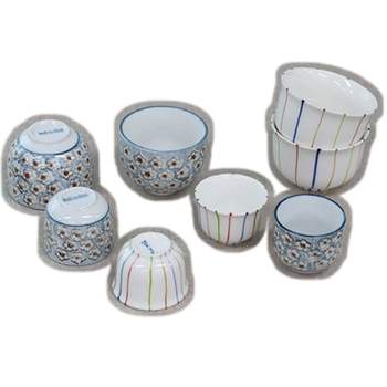 도자기술잔 부용찻잔 부용주전자 색동 소주잔 1P