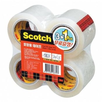 3M 포장용테이프 리필 132R 3+1(투명 48mmx20m)