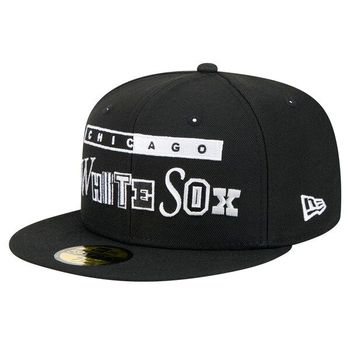 [해외] 뉴에라 시카고 화이트 삭스 Ransom 59FIFTY 피티드 햇 모자 - 블랙 11140157