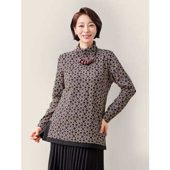 [마담엘레강스] 아리아나 기모 블라우스 K244BL01