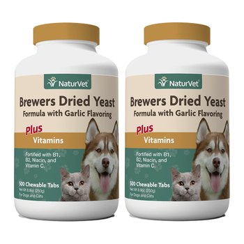 [해외] NaturVet Brewers Yeast 네츄르벳 강아지 애완견 고양이 맥주효모 츄어블 500정 2개