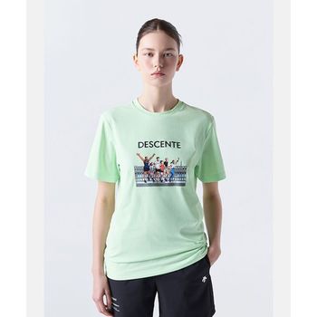 DESCENTE [DESCENTE X 김정윤 작가] 그래픽 반팔 티셔츠 라이트 그린(SQ223ETS64) 3119810