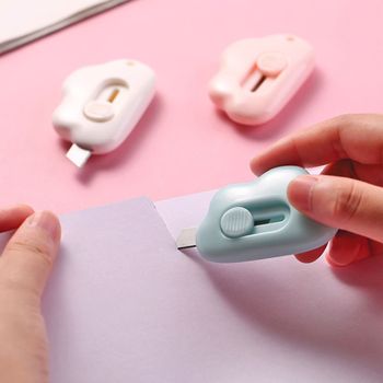 귀여운 구름 택배 칼 안전 박스 개봉 예쁜 언박싱 커터 카터 컷터