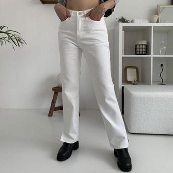 아트박스/신상오픈런 대해피 가을 바지 블랙 여성 스트레이트 사이드슬릿