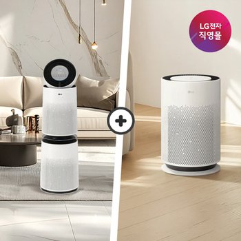 [LG전자 직영] [세트] 퓨리케어 공기청정기 플러스 AS235DWSA + 360 HIT A...