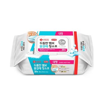 두툼한 엠보 물걸레청소포 30매 대형 일회용청소포 물티슈 습식청소포 일회용걸레 물걸레
