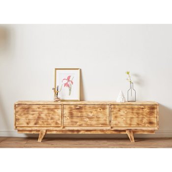 국내생산 빈티지 원목 가구 3단 거실장(180cm) 자취방 받침대 인테리어 TV대 앤틱 AV