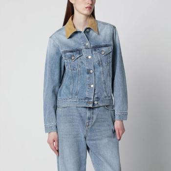 Rohe 블루 데님 스웨이드 자켓 419-11-228CO/XM_ROHE-470_108-36