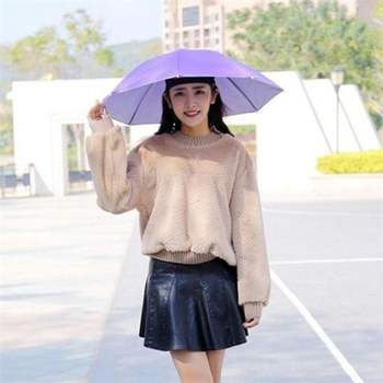 우산 모자 양산 모자 접이식 휴대용 가벼운 여름 빗방울 아동용 자