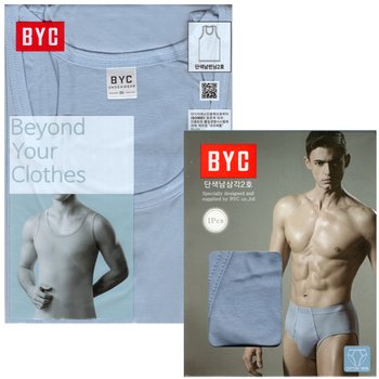 BYC단색조끼런닝맥시삼각팬티상하3세트BYT2100E1004