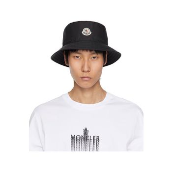 25 FW 몽클레어 블랙 나일론 버킷햇 251111M208007 126746941