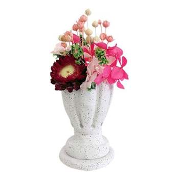 (TD) 프리저브드 플라워 데코 화분-1인 (MDF받침포함) 프리져브드 천일화 드라이플라워 보존화