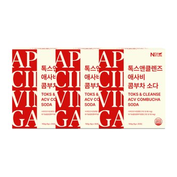 [뉴네이처]톡스앤클렌즈 애사비 콤부차 소다(5g x 30포)2+1