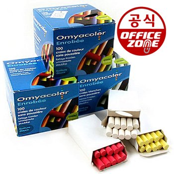 오미야 탄산분필 1갑 100자루 백색 지토