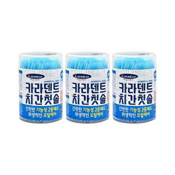 카라덴트 치간칫솔 300개입 x 3개세트 어금니칫솔 카라덴트 치간칫솔 치실 구강용품