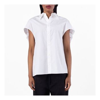 마르니 우먼 Sleeveless Poplin 셔츠 Brand Size 40 US 8 CAMA0565S1-LILY 화이트 1017505