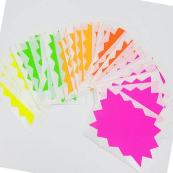 형광 포인트 스티커 혼합 50장 주목도강화 진열관리 홍보 가격표시 행사 POP 표기