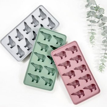 국산 실리콘 파스텔 북극곰 얼음틀 아이스몰드 아이스틀 10구