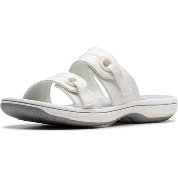 [해외] 클락스 여성 브리즈 메이 슬라이드 슬리퍼 화이트