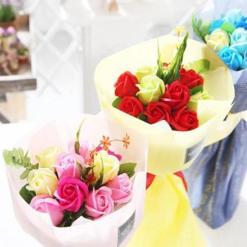 장미10송이 비누꽃 꽃다발 성년의날 부부의날 선물 (S11370990)